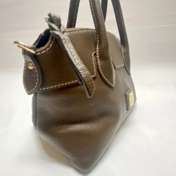 Dooney & Bourke Brown Leather Ruby Top Handle Convertible Crossbody Bag GUC - Picture 5 of 15